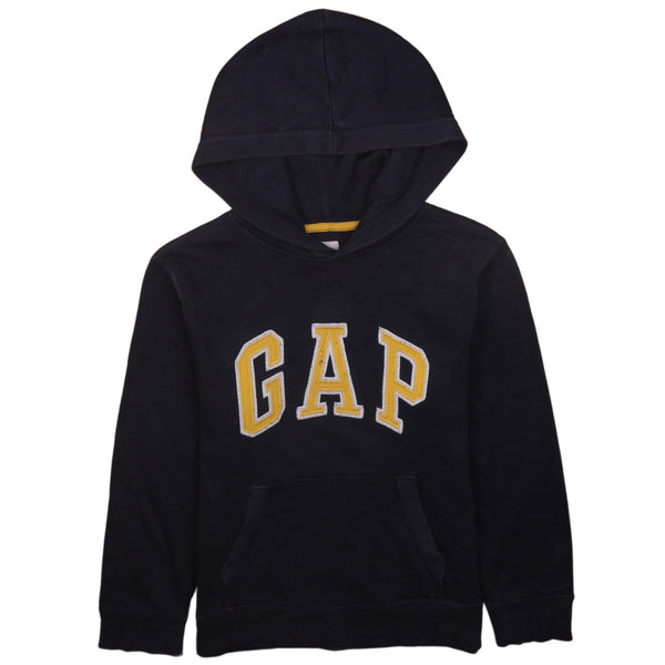 Gap 90's Spellout Pullover Hoodie Large Navy Blue