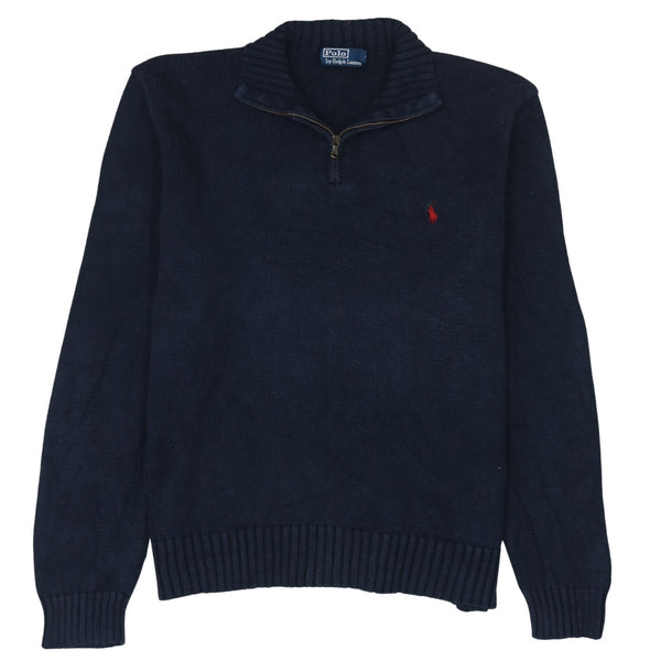 Polo Ralph Lauren 90's Lightweight Quarter Zip Sweatshirt XXLarge (2XL) Navy Blue