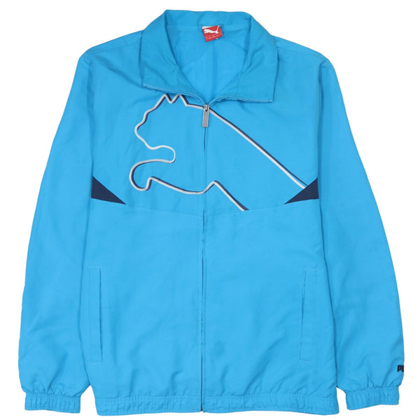 Puma 90's Lightweight Full Zip Up Windbreaker Large Blue