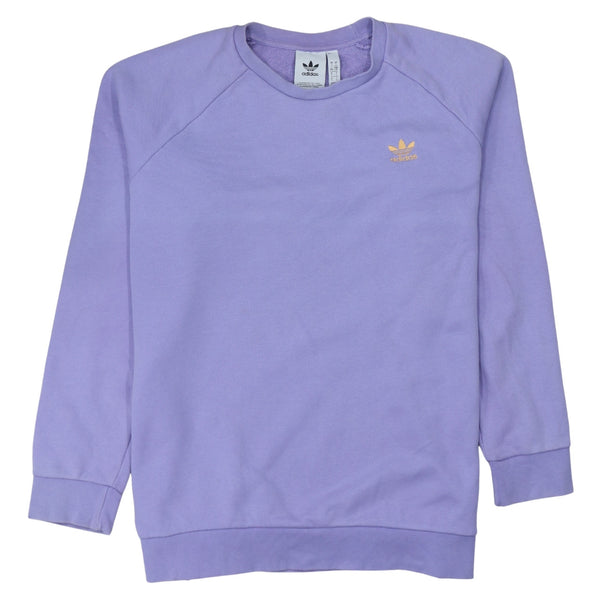 Adidas Lilac Purple Sweatshirt Men's Large Embroidered Trefoil Logo Crewneck Pullover Top
