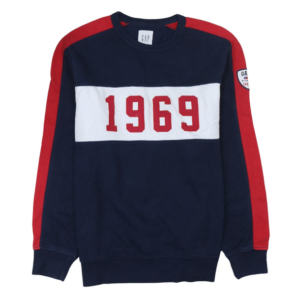 Gap 90's 1969 Crew Neck Sweatshirt Small Navy Blue