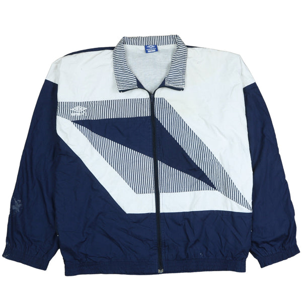 Umbro 90's Lightweight Full Zip Up Windbreaker XLarge Navy Blue