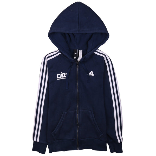 Adidas 90's Full Zip Up Hoodie XSmall Navy Blue