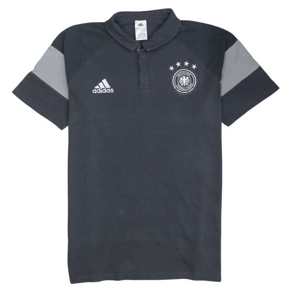 Adidas 90's Short Sleeves Quarter Button Polo Shirt XLarge Black