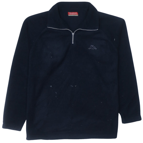 Kappa 90's Navy Fleece, Large Vintage Hiking Quarter Zip Jumper