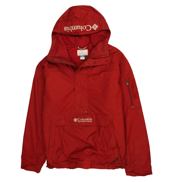 Columbia 90's Hooded Half Zip Windbreaker XLarge Red