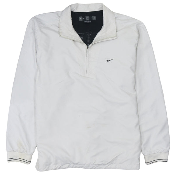 Nike 90's Swoosh Quarter Zip Windbreaker XLarge Beige Cream