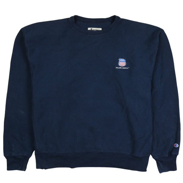 Champion 90's Heavyweight Crew Neck Sweatshirt XXXXLarge (missing sizing label) Navy Blue