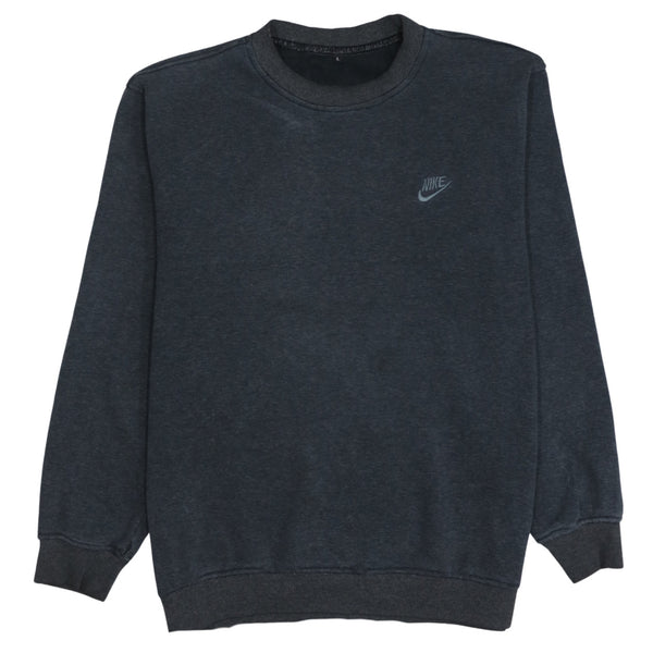 Nike 90's Swoosh Crew Neck Sweatshirt Large Black