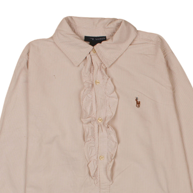 Polo Ralph Lauren 90's Long Sleeves Button up Shirt Medium Beige Cream