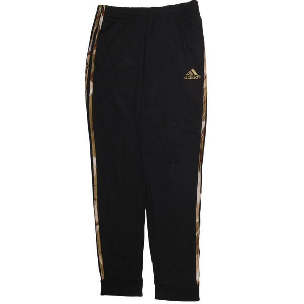 Adidas 90's Elasticated Waistband Drawstrings Joggers / Sweatpants Medium Black