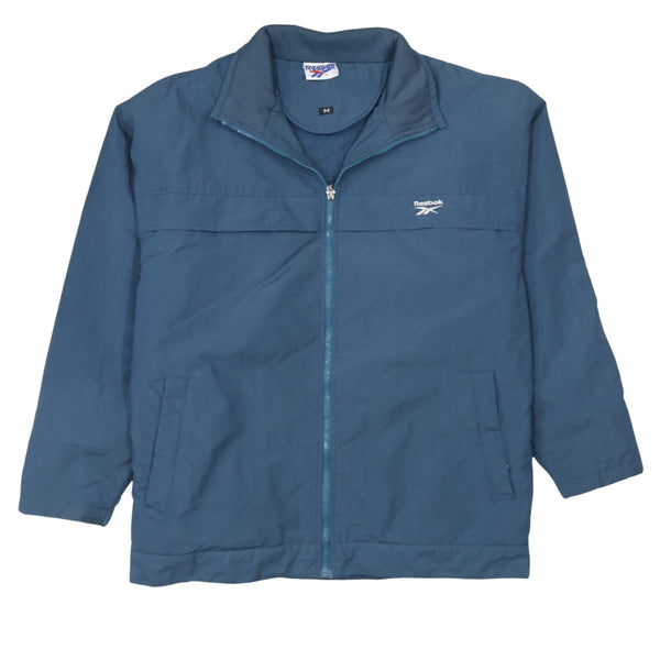 Reebok 90's Lightweight Full Zip Up Windbreaker Medium Navy Blue