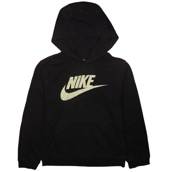 Nike 90's Center Middle Swoosh Pullover Hoodie Large Black