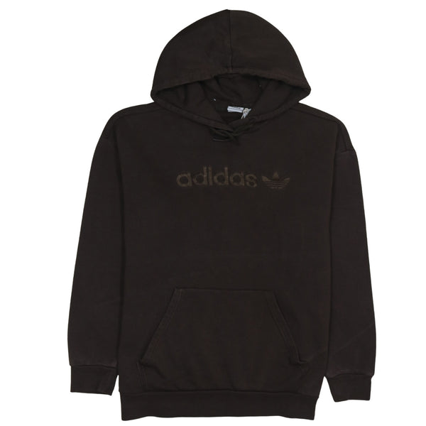 Adidas 90's Spellout Pullover Hoodie Large  Brown
