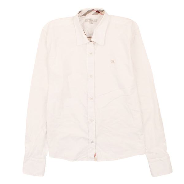 Burberry 90's Long Sleeves Button Up Shirt XXLarge (2XL) White