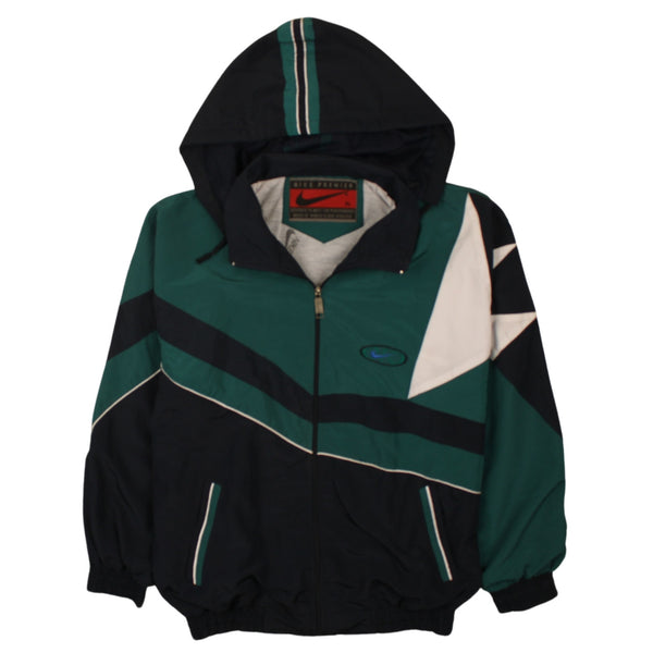 Nike 90's Swoosh Hooded Windbreaker XLarge Green