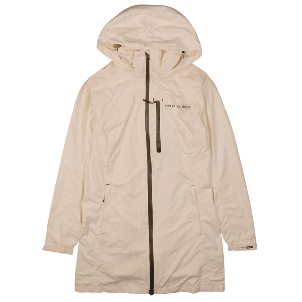 Helly Hansen 90's Hooded Full Zip Up Windbreaker XSmall Beige Cream