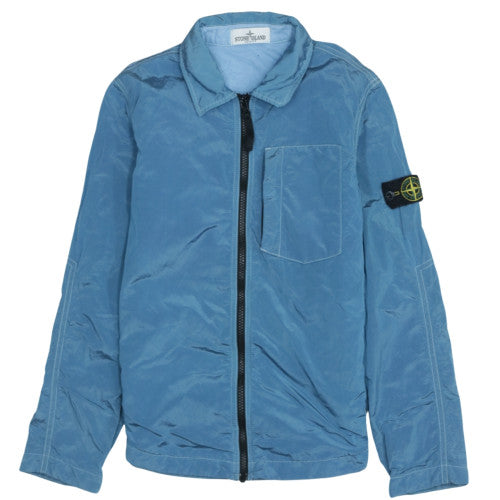 Stone Island Women's 90s Blue Zip Windbreaker Lightweight XS