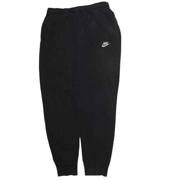 Nike 90's Swoosh Elasticated Waistband Drawstrings Joggers / Sweatpants Medium Black