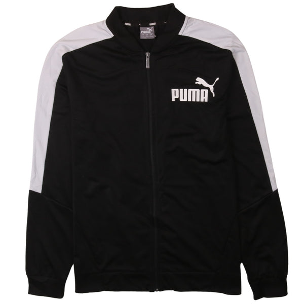 Puma 90's Heavyweight Full Zip Up Sweatshirt Large Black