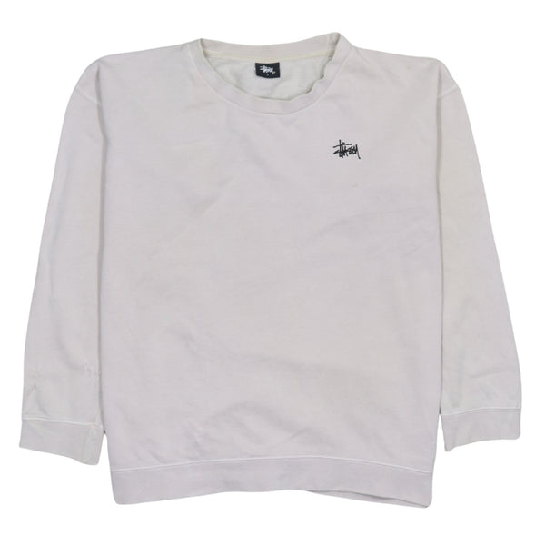 Stussy 90's Lightweight Crew Neck Sweatshirt Medium  Pink