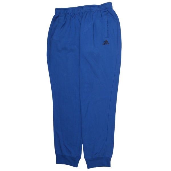 Adidas 90's Elasticated Waistband Drawstrings Joggers / Sweatpants Large Blue