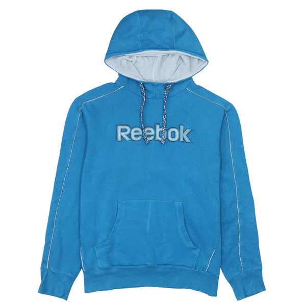 Reebok 90's Blue Spellout Pullover Hoodie XXLarge
