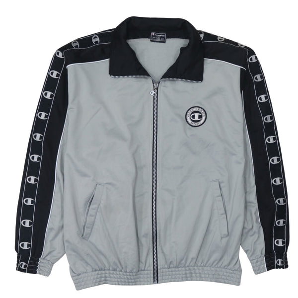 Champion 90's Lightweight Full Zip Up Sweatshirt Medium Grey