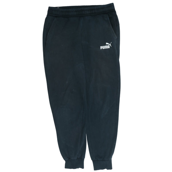 Puma 90's Elasticated Waistband Drawstrings Joggers / Sweatpants Medium Black