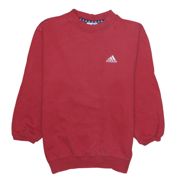 Adidas 90's Lightweight Crew Neck Sweatshirt Large Red