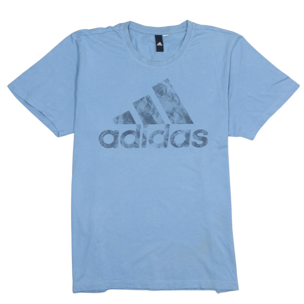 Adidas 90's Spellout Short Sleeves T Shirt Large  Blue
