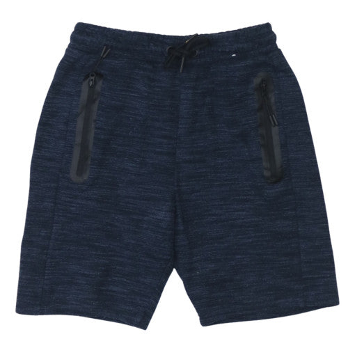 F&F Navy Blue Shorts Women's 11-12Y Elastic Waist Zip Pockets Casual Sports