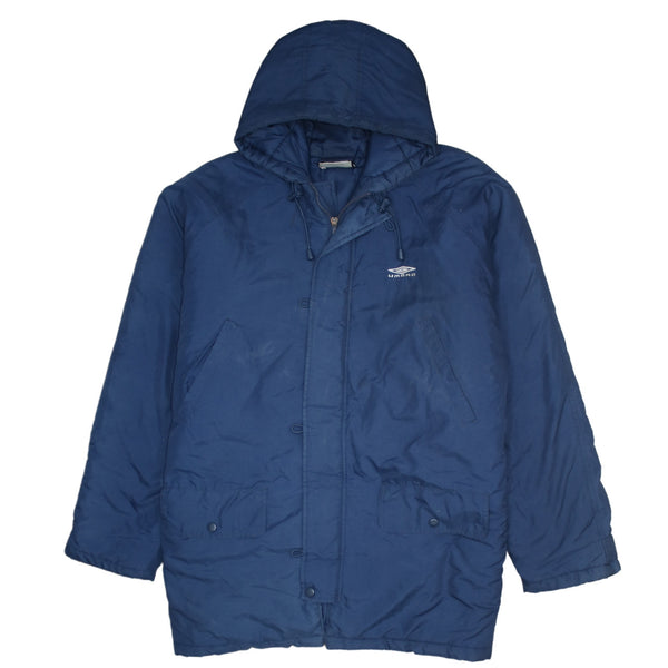 Umbro 90's Hooded Full Zip Up Windbreaker Large Navy Blue