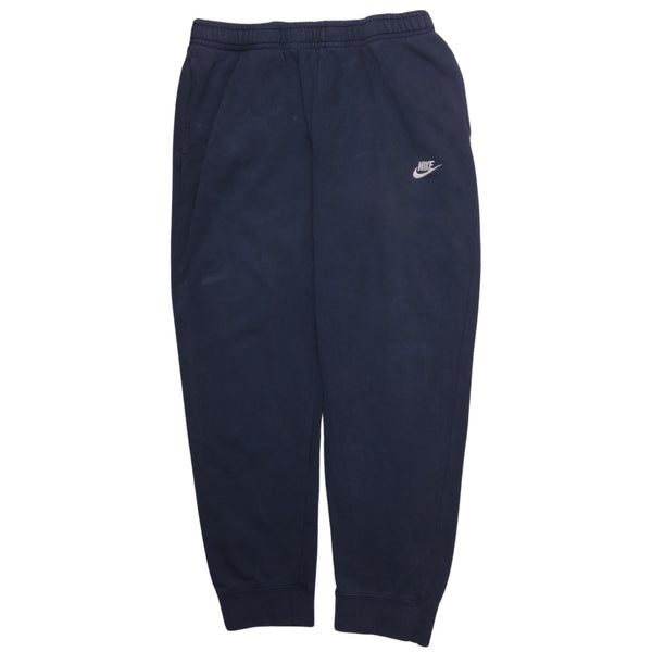 Nike 90's Swoosh Elasticated Waistband Drawstrings Joggers / Sweatpants XLarge Navy Blue