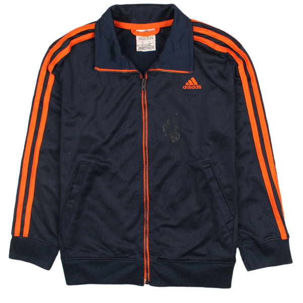 Adidas 90's Track Jacket Full Zip Up Sweatshirt Small (missing sizing label) Navy Blue