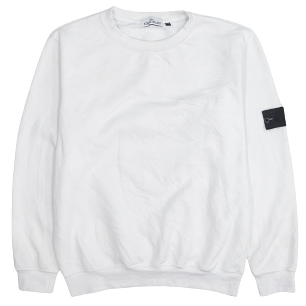 Stone Island 90's Lightweight Crew Neck Sweatshirt Large White