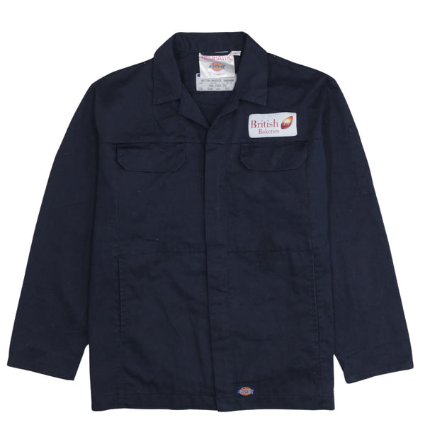 Dickies 90's Lightweight Button Up Windbreaker Large Navy Blue