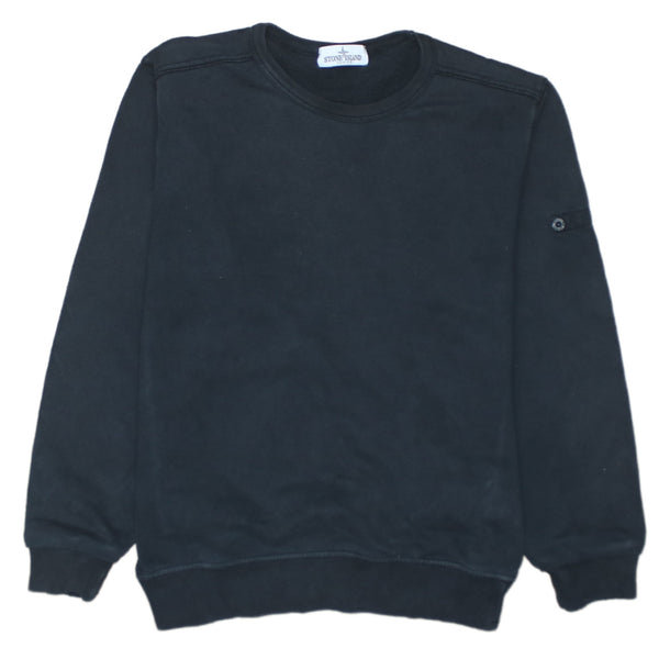 Stone Island 90's Plain Crew Neck Sweatshirt Medium  Black