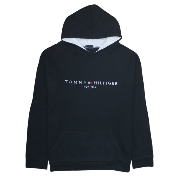 Tommy Hilfiger 90's Spellout Pullover Hoodie Medium Black