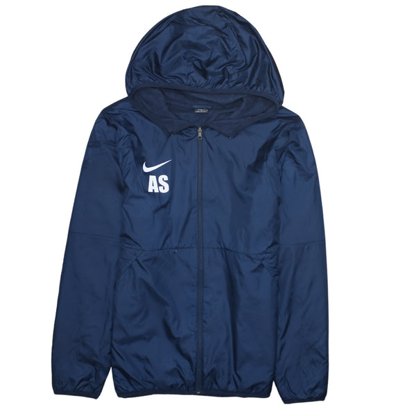 Nike 90's Swoosh Full Zip Up Windbreaker Large Navy Blue