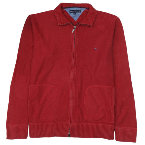 Tommy Hilfiger 90's Lightweight Full Zip Up Sweatshirt XLarge Red