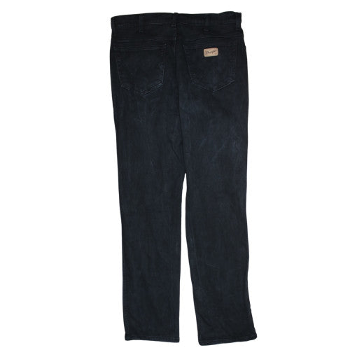 Wrangler Black Jeans Men’s Size 36 Straight Leg Five Pocket Denim Trousers