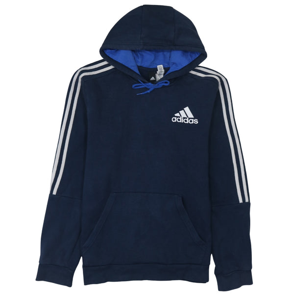Adidas 90's Striped Sleeve Full Zip Up Hoodie XLarge Navy Blue