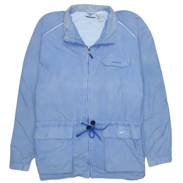 Reebok 90's Lightweight Full Zip Up Windbreaker Small Blue