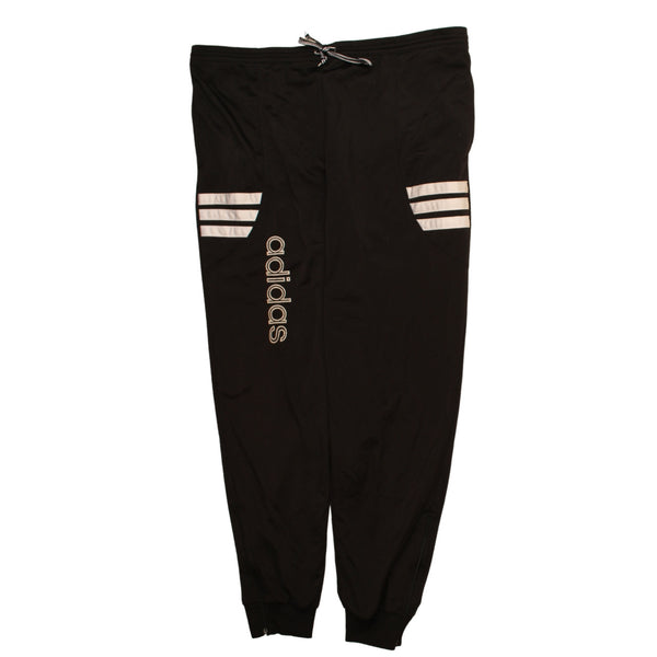 Adidas 90's Elasticated Waistband Drawstring Joggers / Sweatpants 44 Black