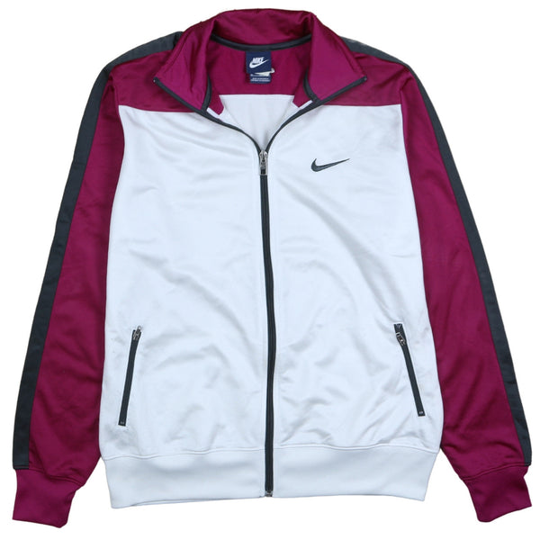 Nike 90's Swoosh Full Zip Up Sweatshirt XLarge White