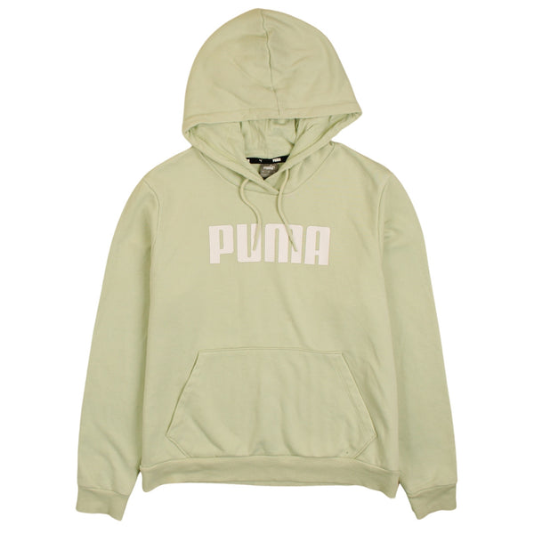 Puma 90's Spellout Pullover Hoodie Large Green