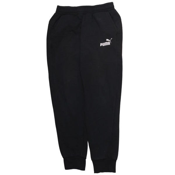 Puma 90's Elasticated Waistband Drawstrings Joggers / Sweatpants Medium Black