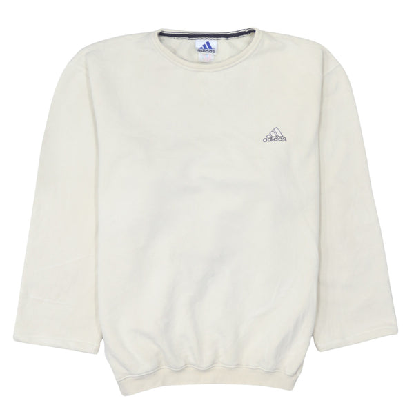 Adidas 90's Lightweight Crew Neck Sweatshirt Large  Beige Cream