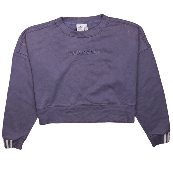 Adidas 90's Spellout Crew Neck Sweatshirt Medium Grey